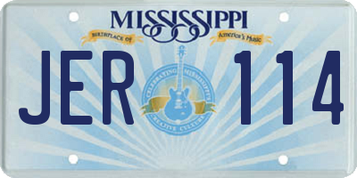 MS license plate JER114
