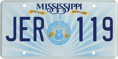 MS license plate JER119