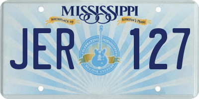 MS license plate JER127