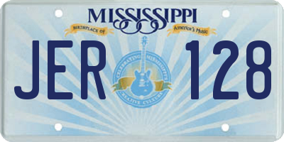 MS license plate JER128