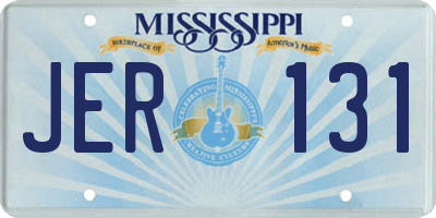 MS license plate JER131