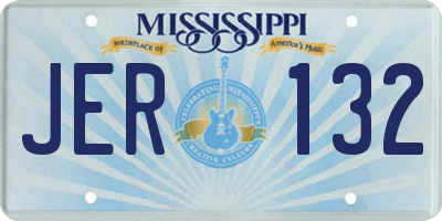 MS license plate JER132