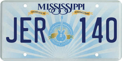 MS license plate JER140