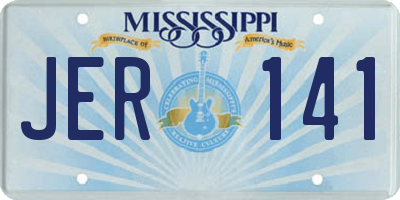 MS license plate JER141