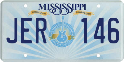 MS license plate JER146