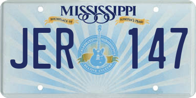 MS license plate JER147