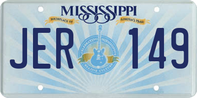 MS license plate JER149