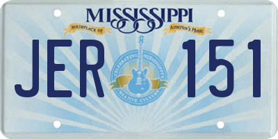 MS license plate JER151