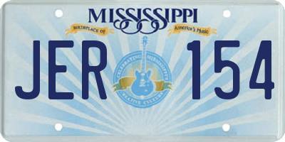 MS license plate JER154