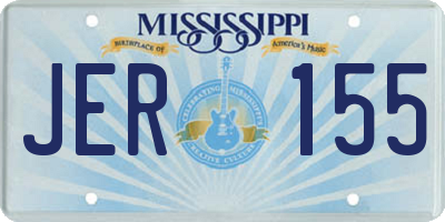 MS license plate JER155
