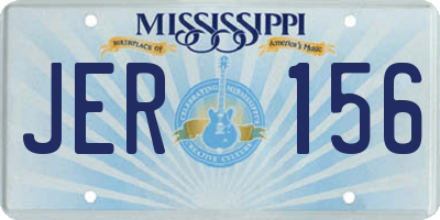 MS license plate JER156