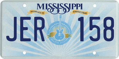 MS license plate JER158