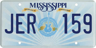 MS license plate JER159