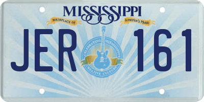 MS license plate JER161