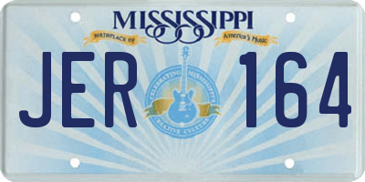 MS license plate JER164