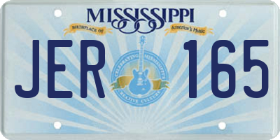 MS license plate JER165