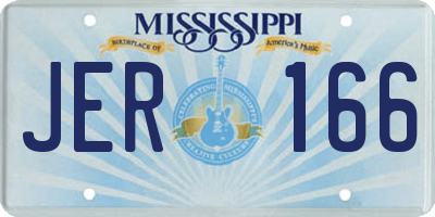 MS license plate JER166