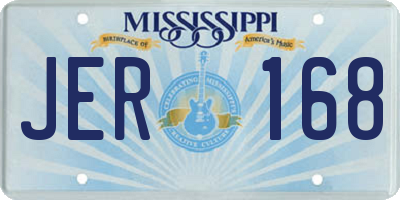 MS license plate JER168