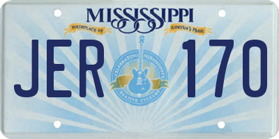 MS license plate JER170