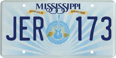MS license plate JER173