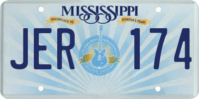 MS license plate JER174