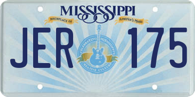MS license plate JER175
