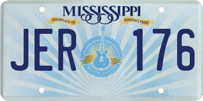 MS license plate JER176