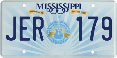 MS license plate JER179