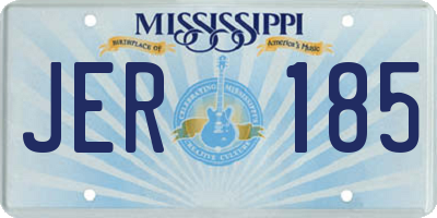 MS license plate JER185