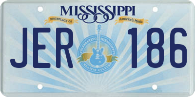 MS license plate JER186