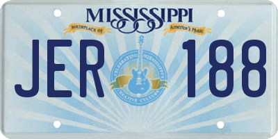 MS license plate JER188