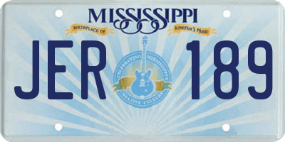 MS license plate JER189