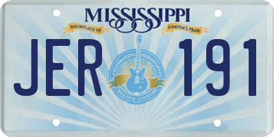 MS license plate JER191
