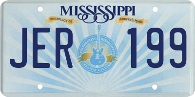 MS license plate JER199