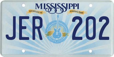 MS license plate JER202