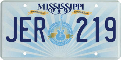 MS license plate JER219