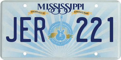 MS license plate JER221