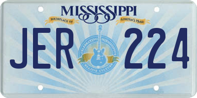 MS license plate JER224