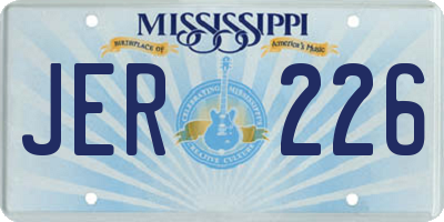 MS license plate JER226