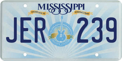 MS license plate JER239