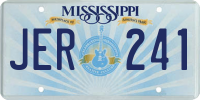 MS license plate JER241