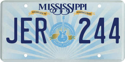 MS license plate JER244