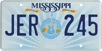 MS license plate JER245