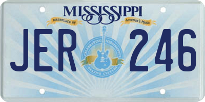 MS license plate JER246