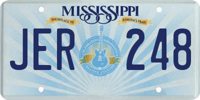 MS license plate JER248