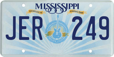 MS license plate JER249
