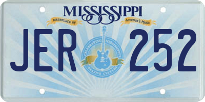 MS license plate JER252
