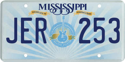 MS license plate JER253