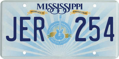 MS license plate JER254