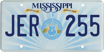 MS license plate JER255